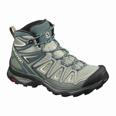 Női Salomon X ULTRA MID 3 AERO Túrabakancs SA1634298 Zöld